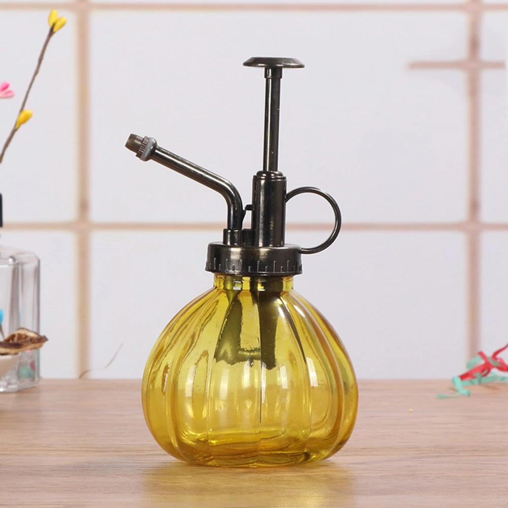 1PC Pumpkin Design Glass Sprinkler Vintage Watering Pot Multi-use Gardening Sprayer for Home Hotel Shop Yellow