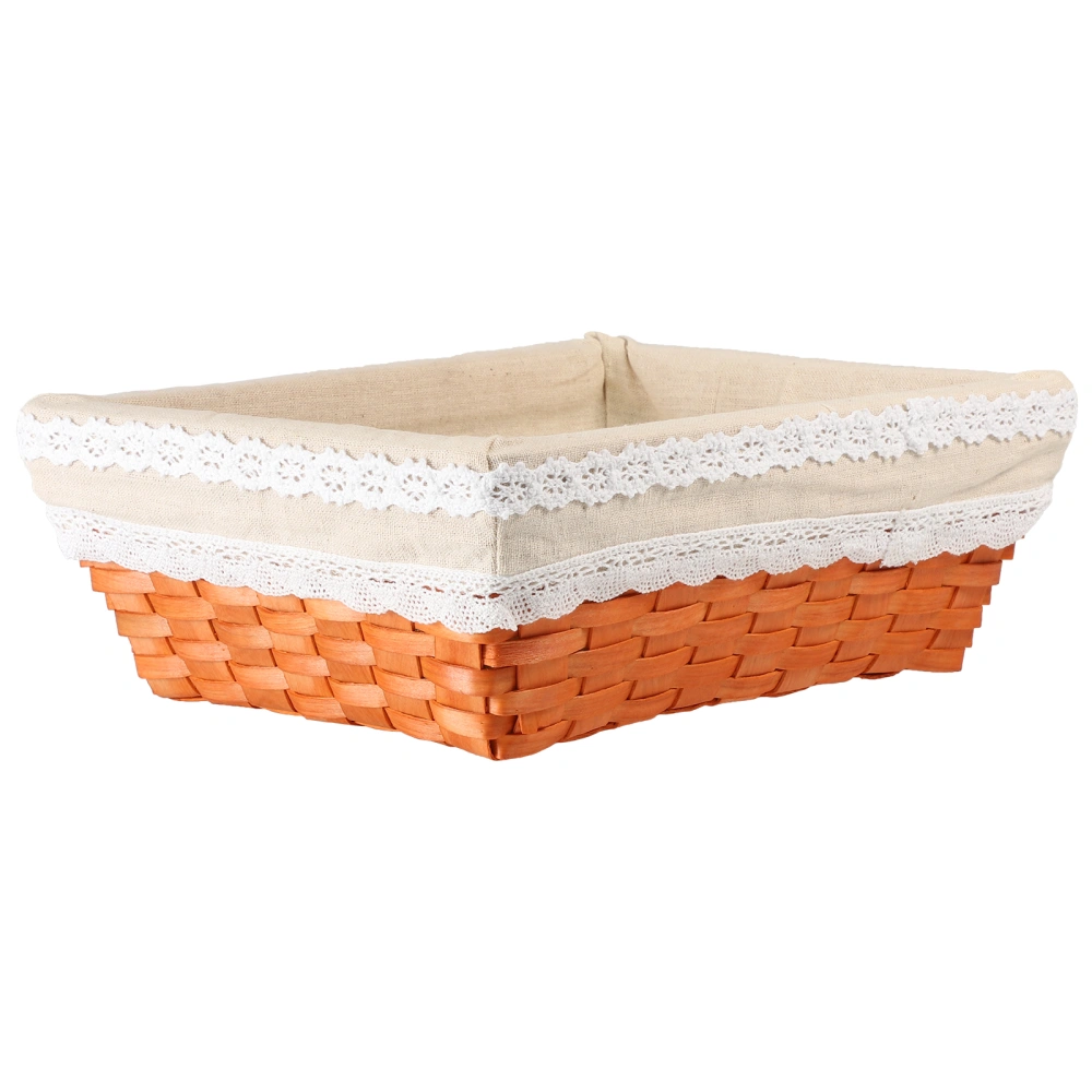 1Pc Multi-purpose Woven Basket Desktop Sundries Storage Basket Organizing Basket