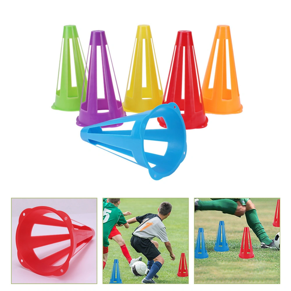 6Pcs Soccer Cones Roller Skating Markers Soccer Training Obstacles Wind-proof Marker Cones