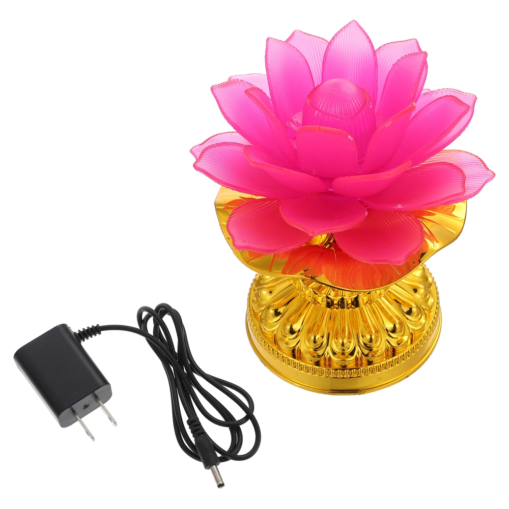 1pc LED Lotus Lamp Color Changing Buddha Hall Lamp Ornament Home Decoration