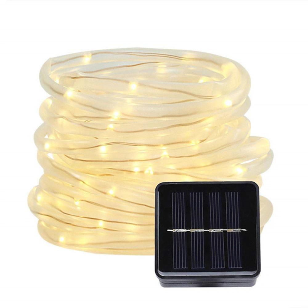 7 Meters 50 LED Warm White Light Solar Power Tube Light Strip Solar Powered Party Garden Patio Rope Lights Decoration Fairy Light