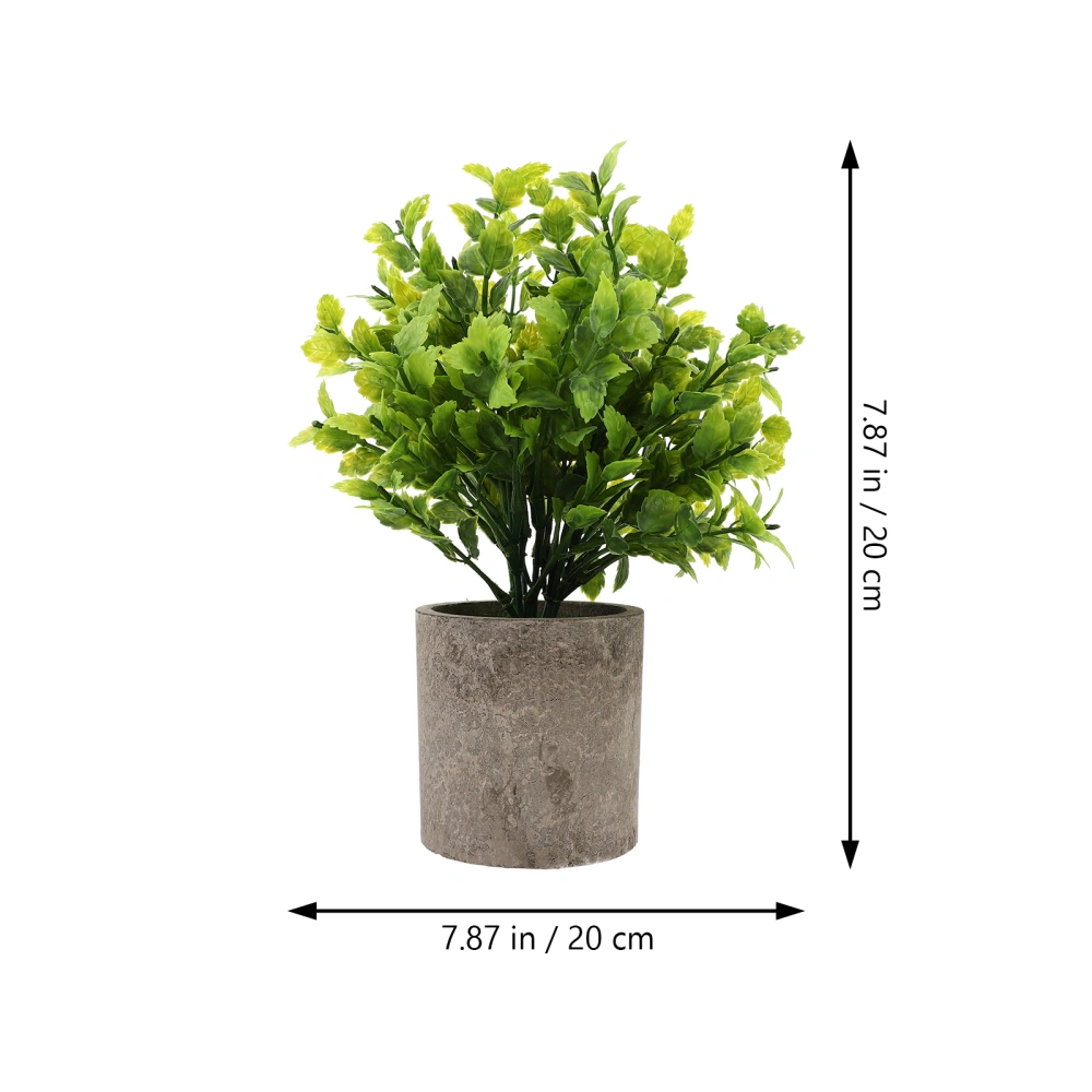 1pc Artificial Green Potted Plant Simulation Plant Potted Indoor Green Plant