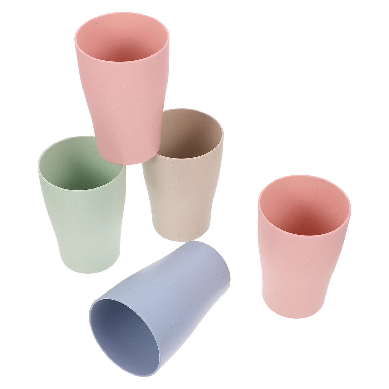 5pcs Water Cups Juice Cups Milk Cups Wheat Straw Cups Water Containers