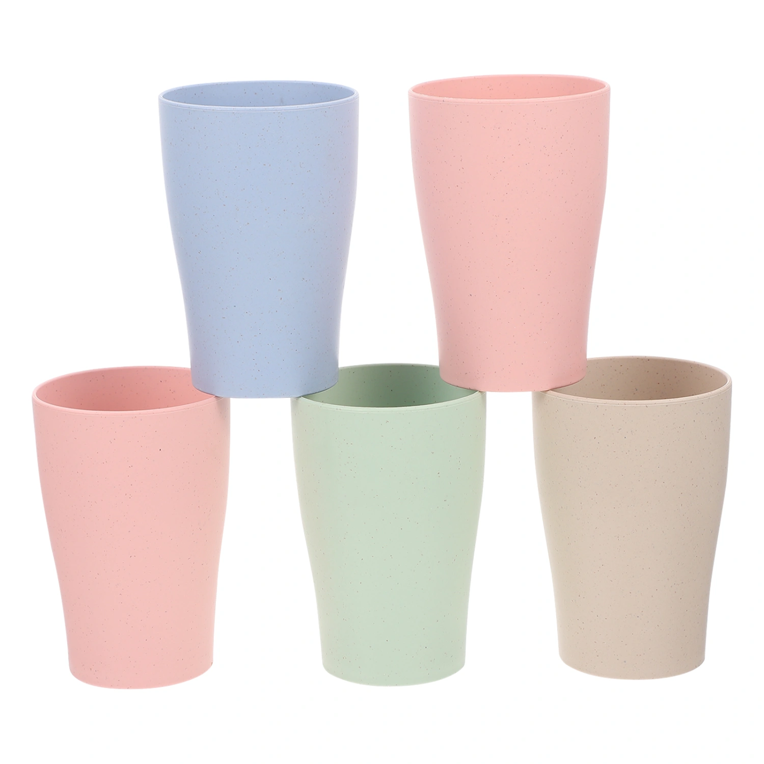 5pcs Water Cups Juice Cups Milk Cups Wheat Straw Cups Water Containers