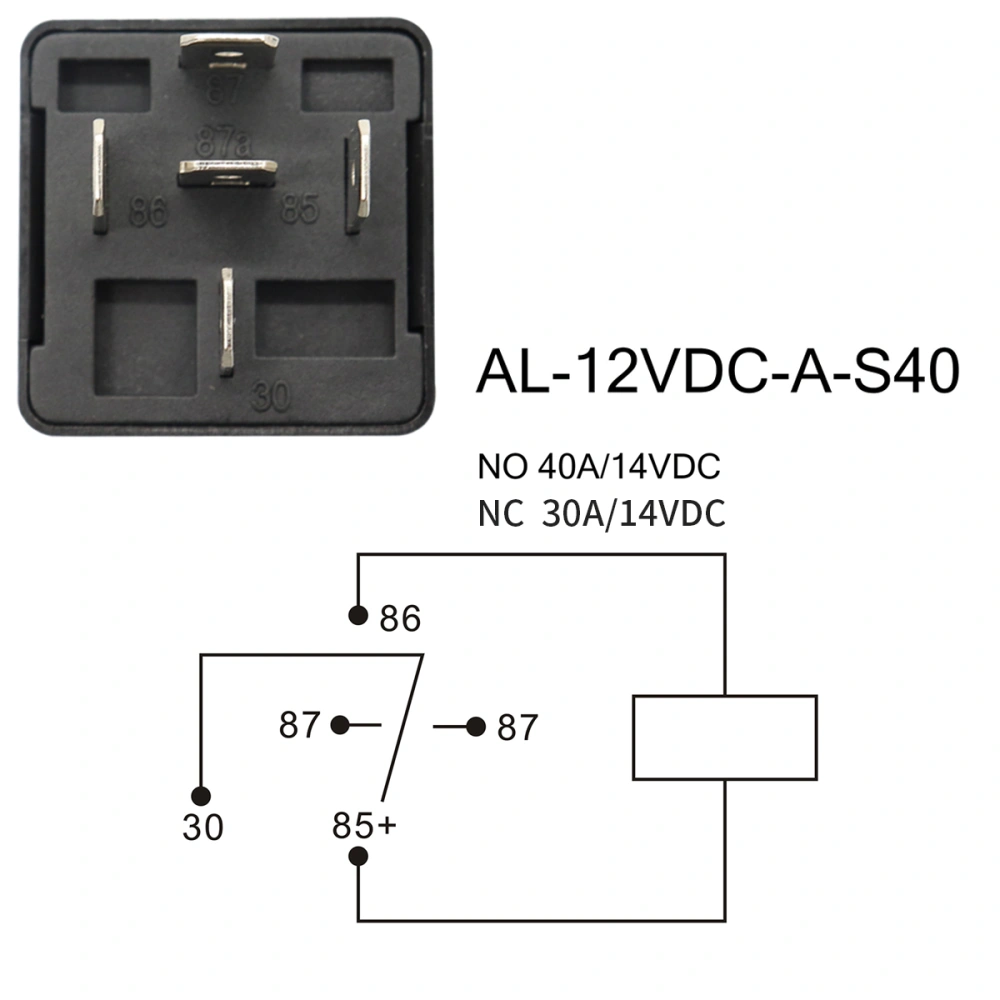 6-Way 12V Fuse Holder Box with 5PCS 5Pin 12V 40A Relays and 1PC 4Pin 12V 40A Relays for Car Truck Trailer Boat (Black)