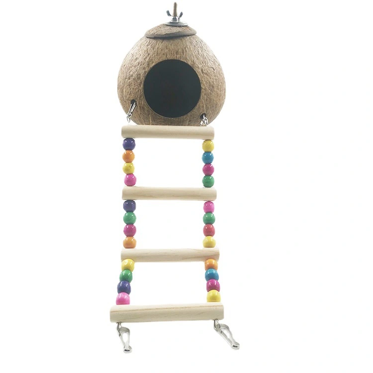 Breeding Birdcage Decorative Bird Bed Hanging Nest Coconuts Shell Birdcage Bird Bed for Pet