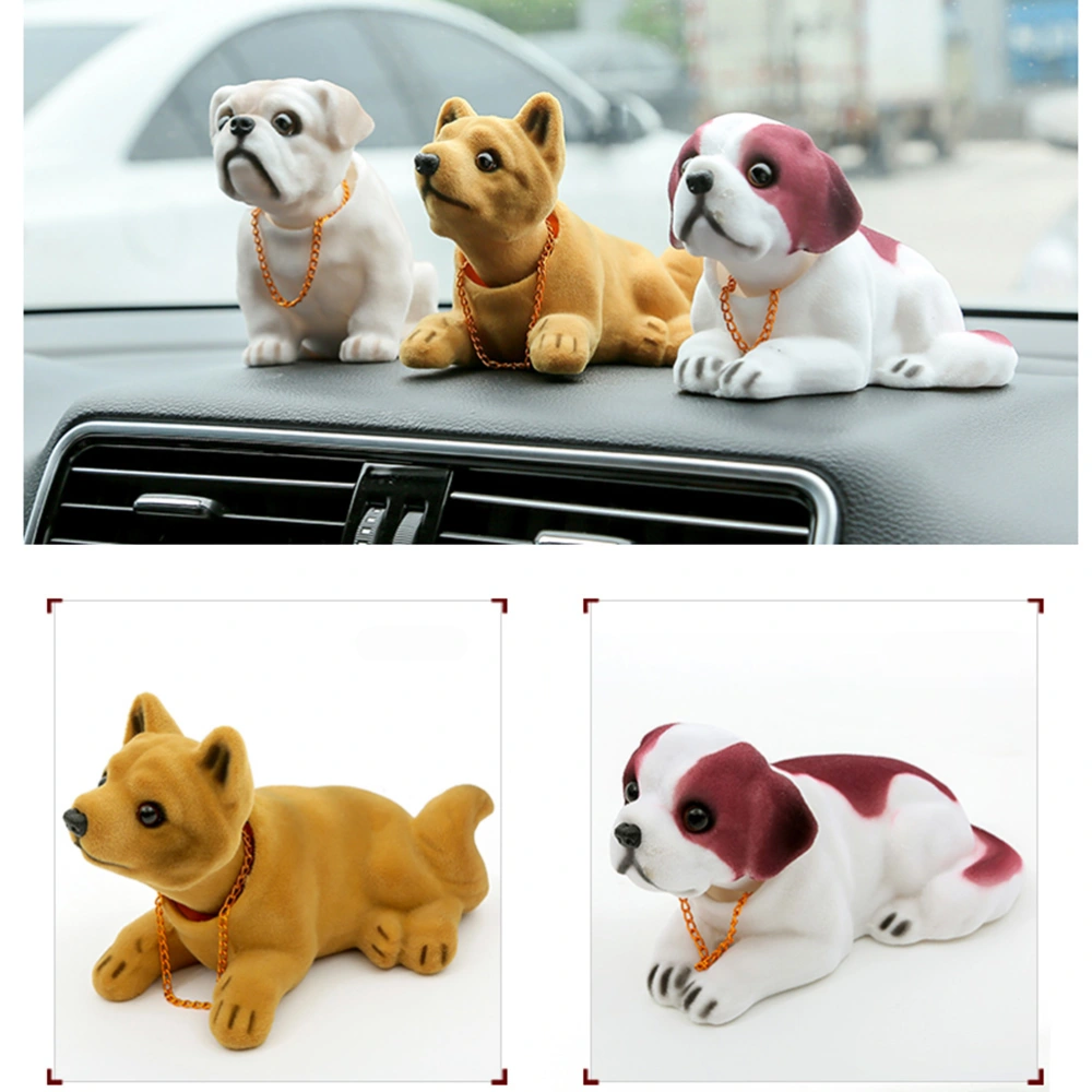 Shaking Head Dog Decoration Adorable Car Adornment Desktop Adornment for Car Home Shop (Saint Bernard)