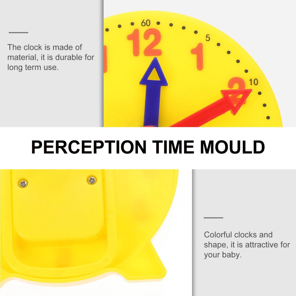 6PCS Primary School Clock Model Teaching Aids Clock Time Learner Tool Clock Mold Perception Time Mould Educational Toys (Two Needle Linkage 10cm)