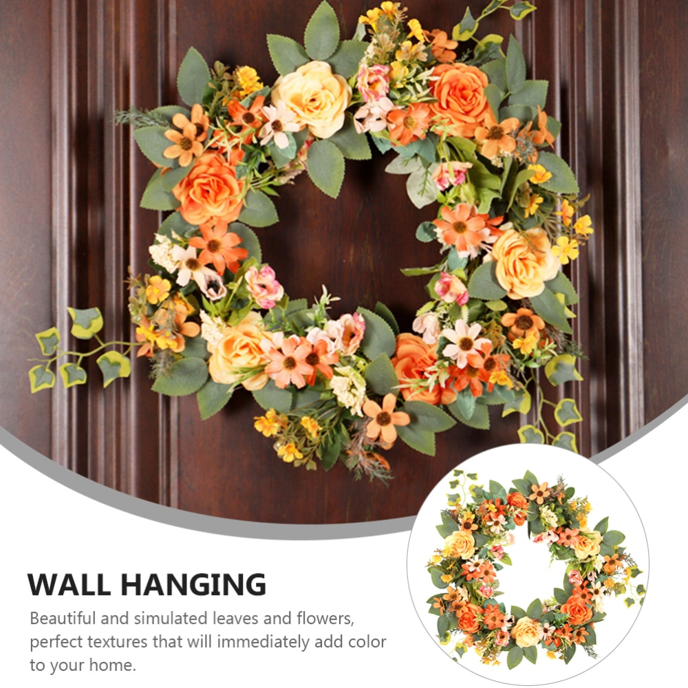 1pc Simulation Peony Wreath Artificial Peony Wreath Wedding Holiday Garland