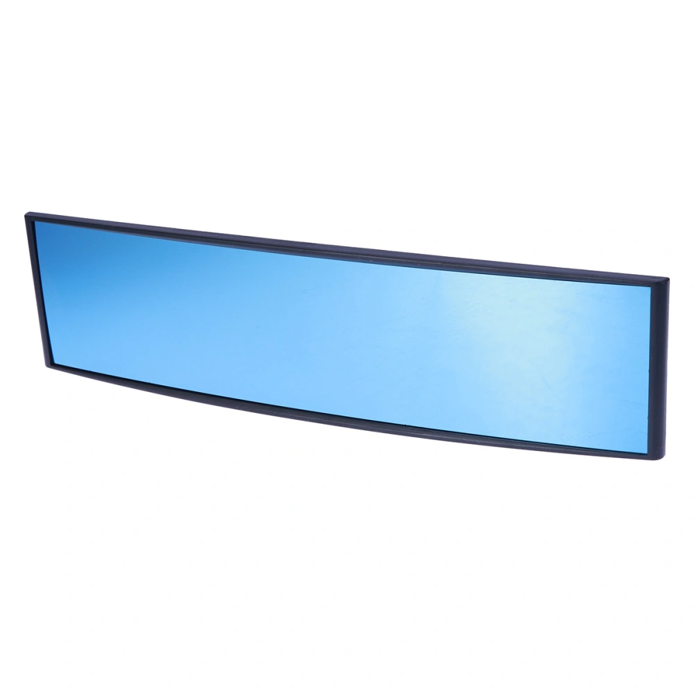 Universal Car Rear View Mirror Wide Angle Panoramic Anti-dazzling Interior Rearview Mirror Large Vision 300x75mm Curved Mirror (Blue)