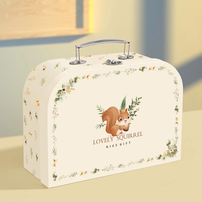 Portable Gift Suitcase Paper Gift Suitcase Decorative Boxes Small Gift Boxes Party Favor