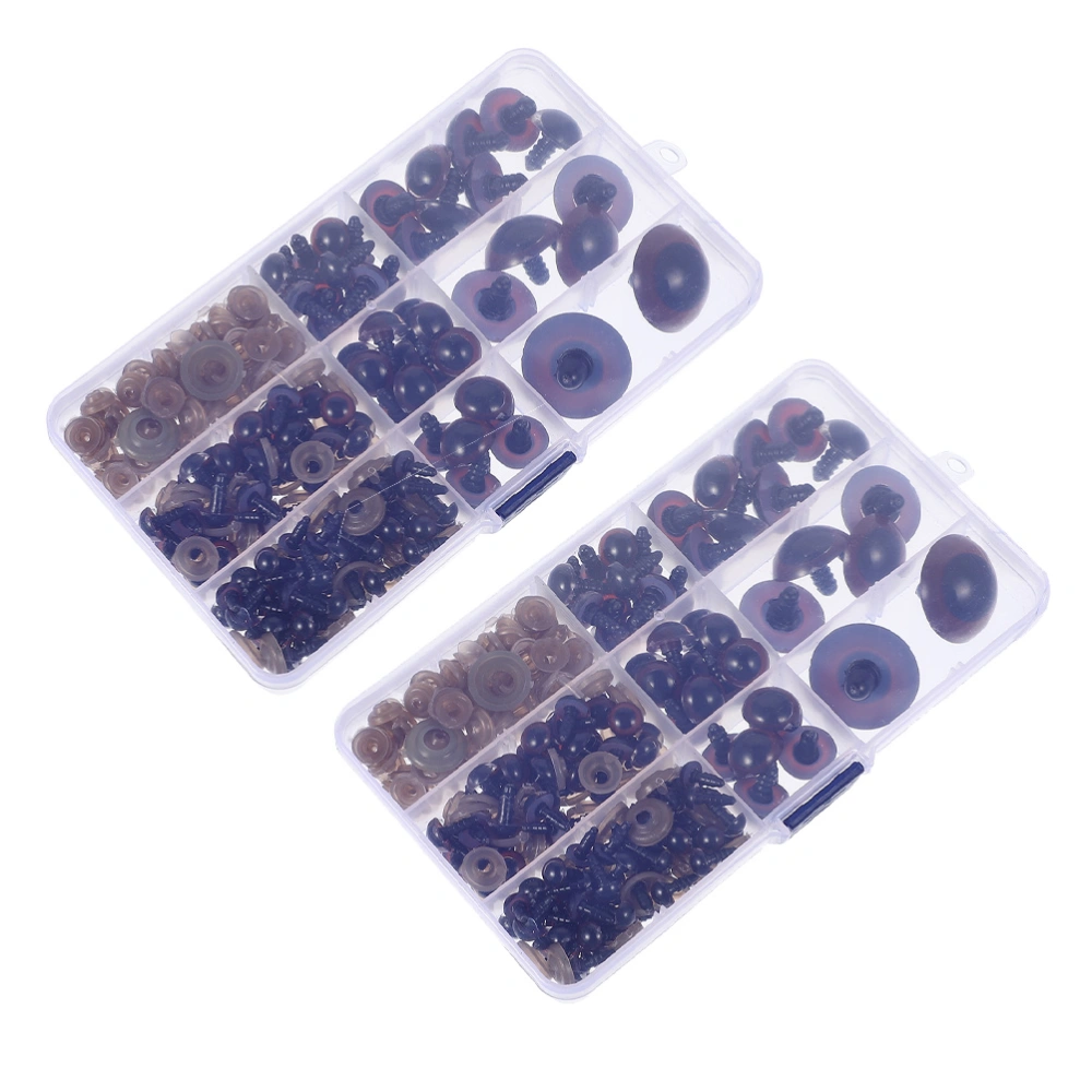 142 Pairs Plastic Safety Eyes Craft Eyes with Washers Doll Eyes for Crafts