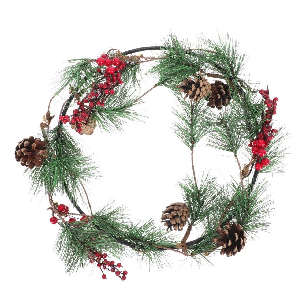 1Pc Simulation Berry Wreath Rustic Style Garden Decor Front Door Hanging Garland