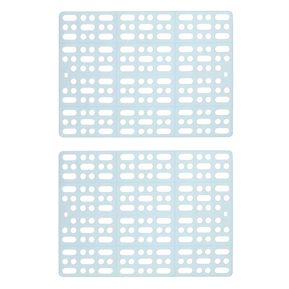 2 Pcs Rabbit Playpen Feet Plastic Mats for Cage Comes with 4 Fixed Tabs (Blue)