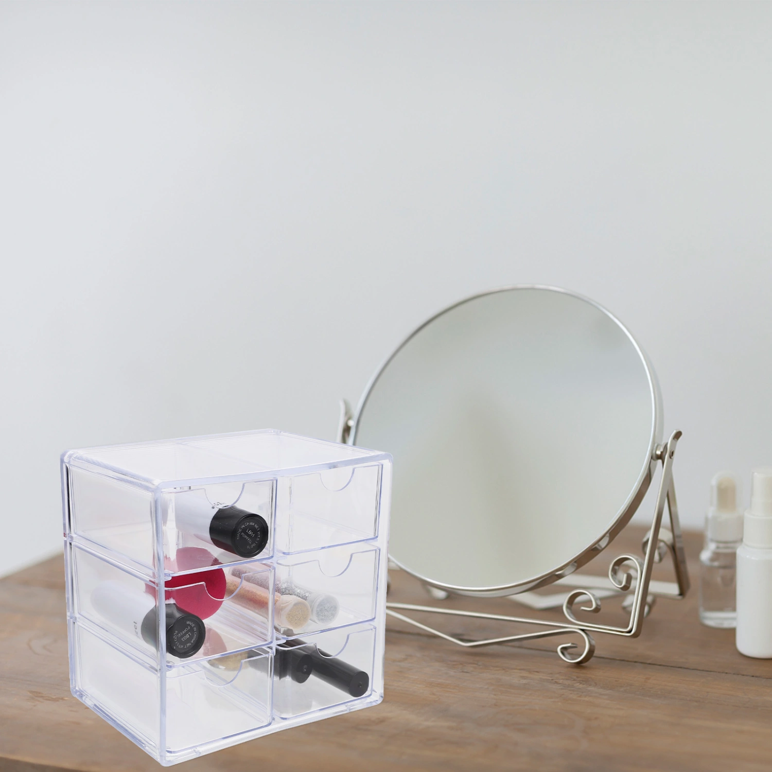 Makeup Desk Organizer Sundries Vanity Organizer Cosmetic Organizer Desk Storage Drawers Box