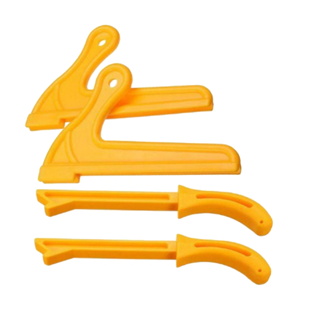 4 Pcs Push Stick Hand Carpentry Tools D Safety Hand Protection Sawdust Wood Push Stick Set Woodworking Tools (Yellow)