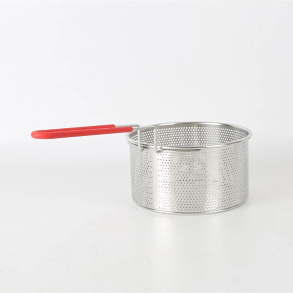 Stainless Steel Colander Scoop Noodles Filter Basket Fried Food Strainer for Home Restaurant (16cm)