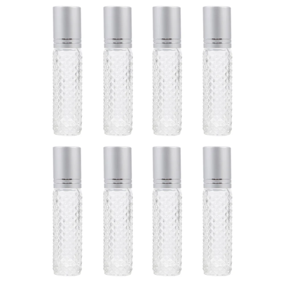 8Pcs 10ml Essential Oil Glass Roller Small Perfume Bottles Container Dispenser