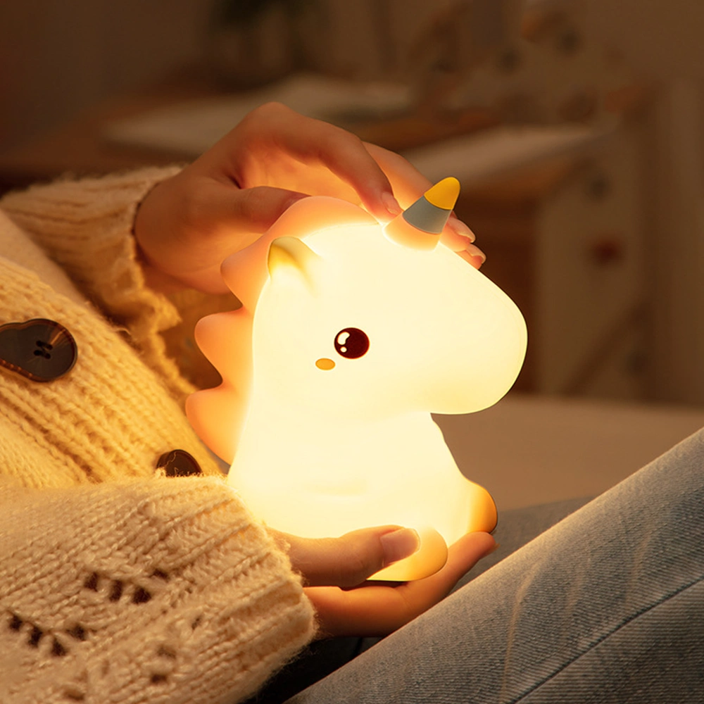 1 Set Unicorns Nightlight Nursery Night Lamp with 7 Color-Changing Festival Gift