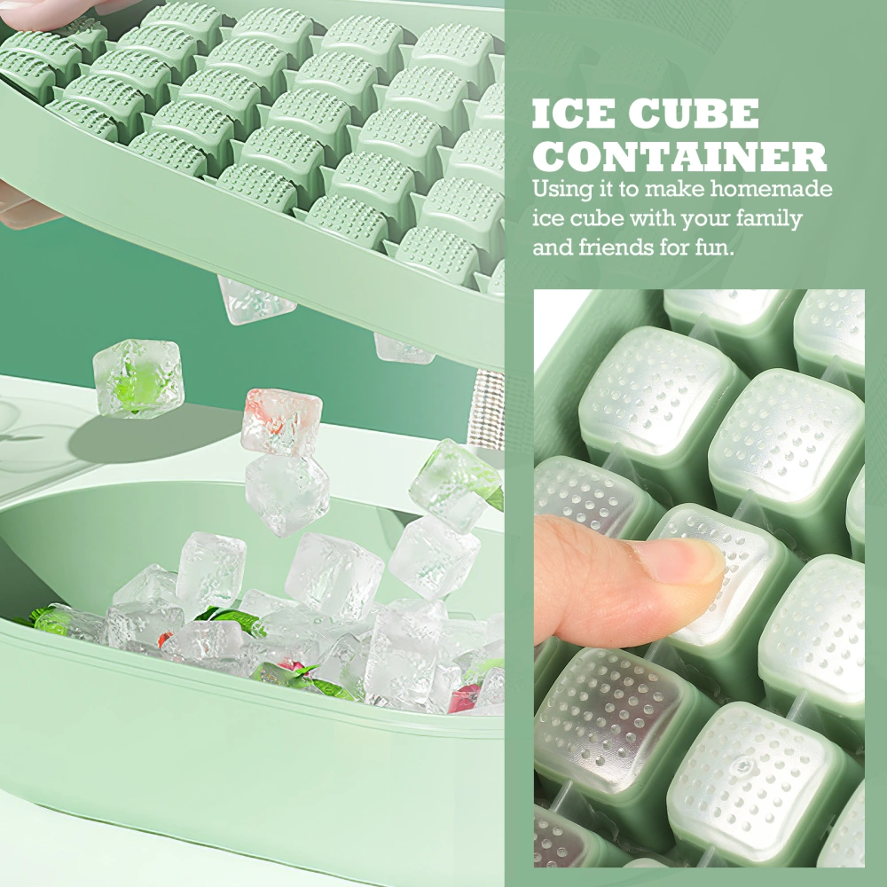 1 Set of Lidded Ice Cube Container Refrigerator Ice Holder Dust Proof Ice Box