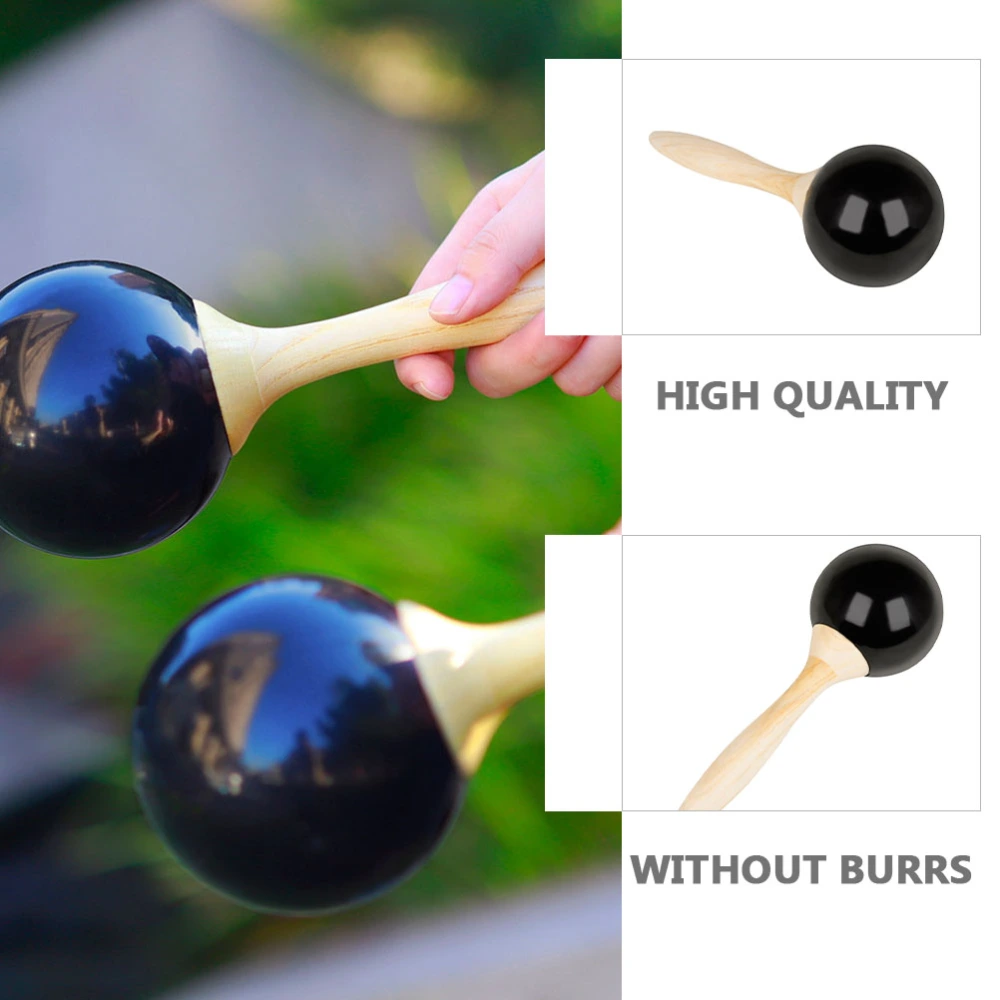 2pcs Exquisite Shaking Hammers Creative Percussion Instruments (Black)