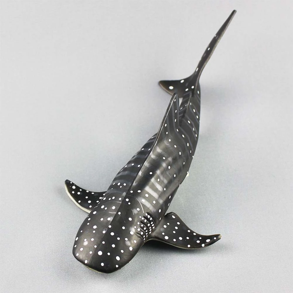 High Simulation Whale Shark Animal Model Marine Organism Decoration for Children Playing Size L (Black)