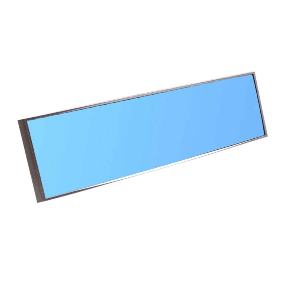 Universal Car Rear View Mirror Wide Angle Blue Glass Panoramic Anti-dazzling Interior Rearview Mirror Large Vision 280mm Curved Mirror (Grey)