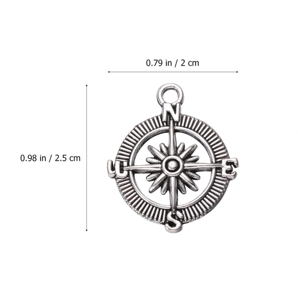 100pcs Compass Alloy Pendents Graduation Alloy Decors DIY Jewelry Accessories