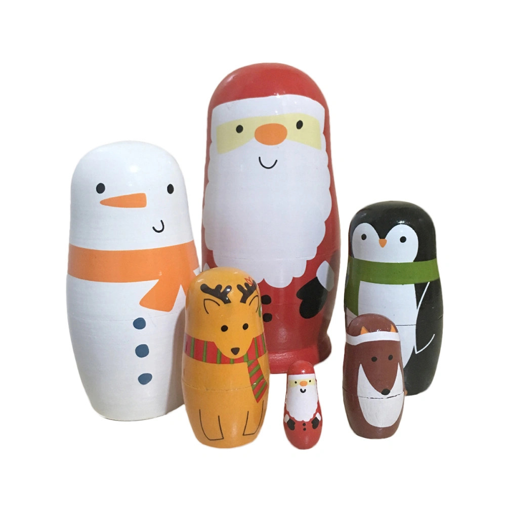 6pcs Nesting Dolls Adorable Russian Stacking Dolls Collection Toy Kids Toy Children Birthday Christmas Gift