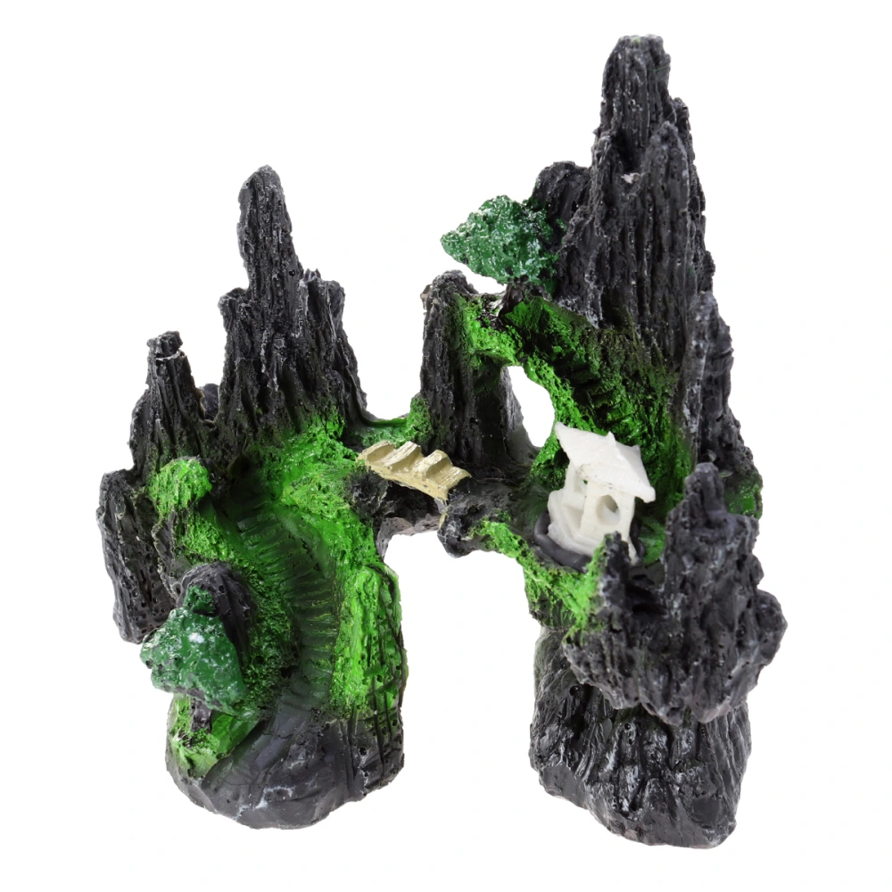 Resin Aquarium Landscaping Rockery Decorative Stone Mountain Castle Tower Ornaments Aquarium Accessories