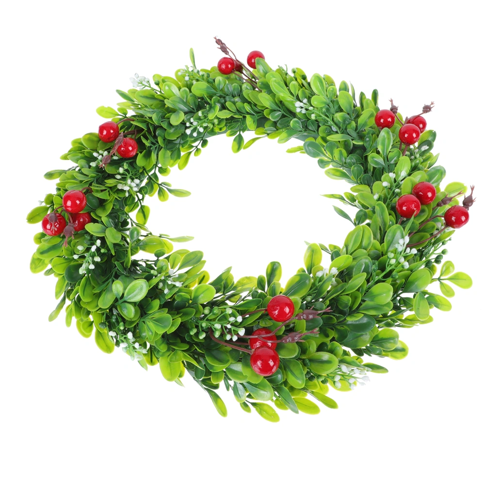 1pc Christmas Decoration Artificial Garland of Flowers Garden Pendant Green