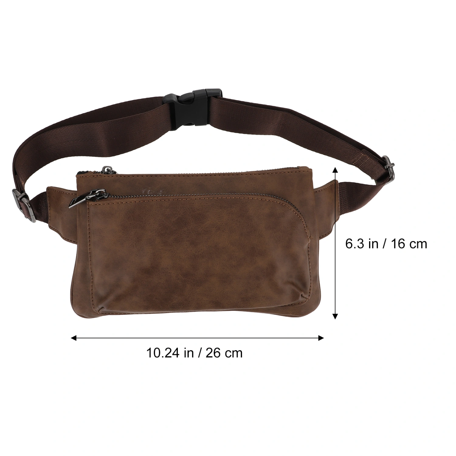 Men Waist Bag Casual Sports Workout Fanny Pack Bag for Travel Climbing Camping (Coffee)