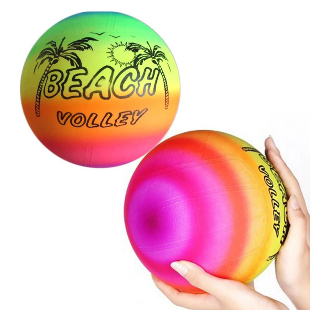 3 PCS Rainbow Balls Sports Play Ball Kickball Handball Toy for Indoor Outdoor Playground Activities (Random Pattern)
