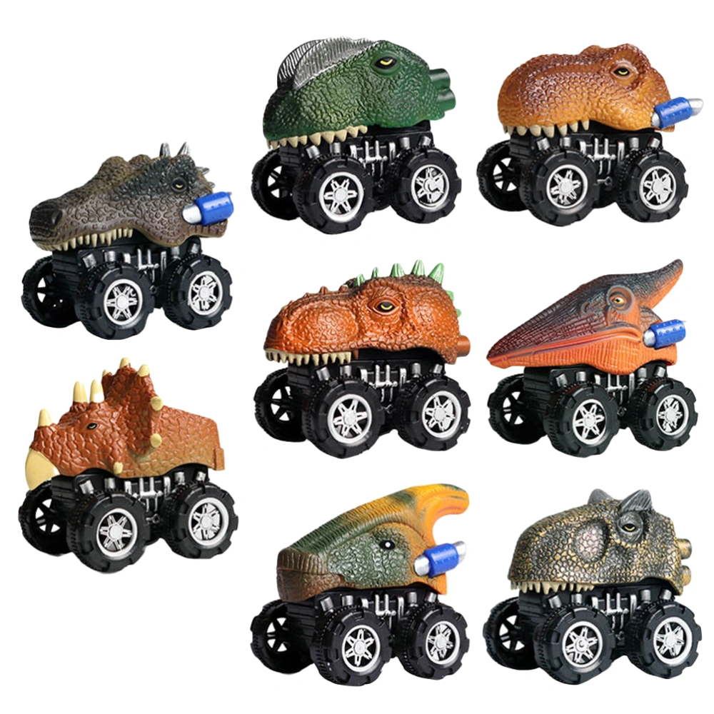 8 Pcs Dinosaur Model Pull Back Car Toy Dinosaur Car Toys Kids Educational Toy