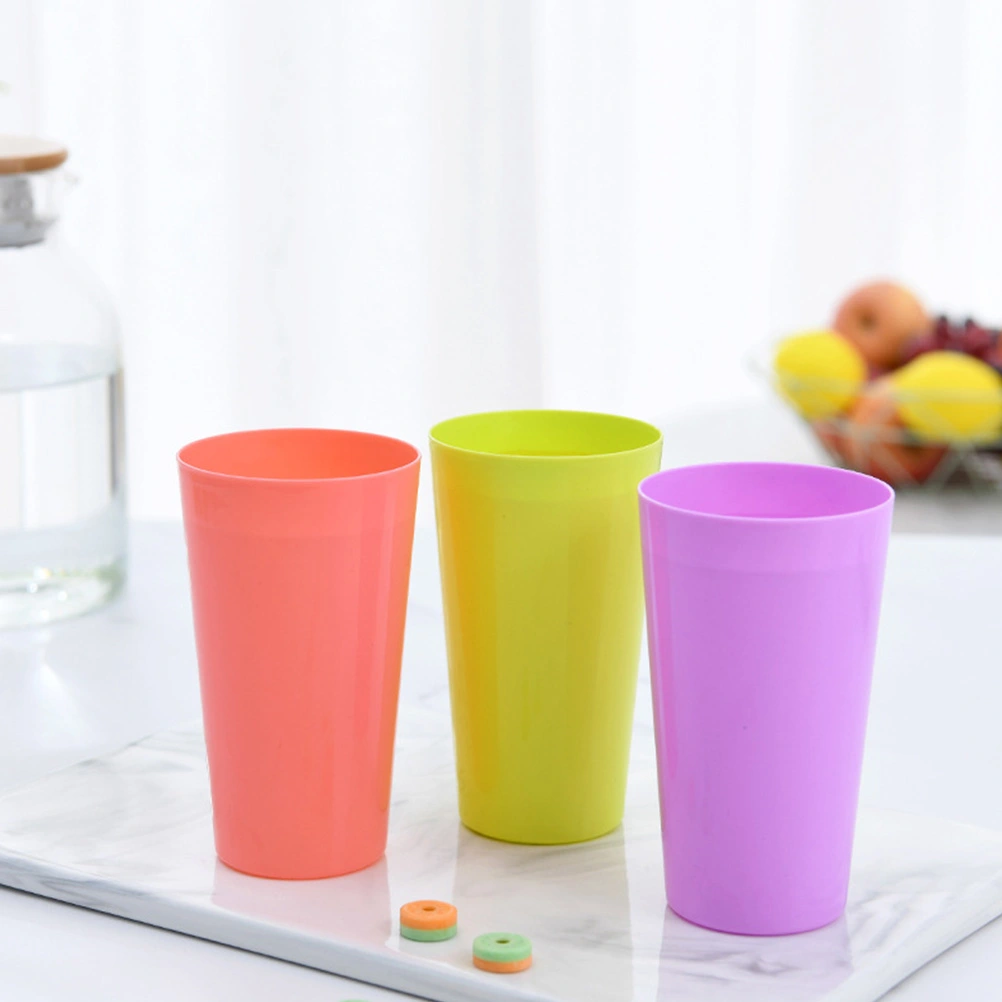 8pcs Reusable Plastic Cups Colorful Water Cups without Lid for Kids Toddlers