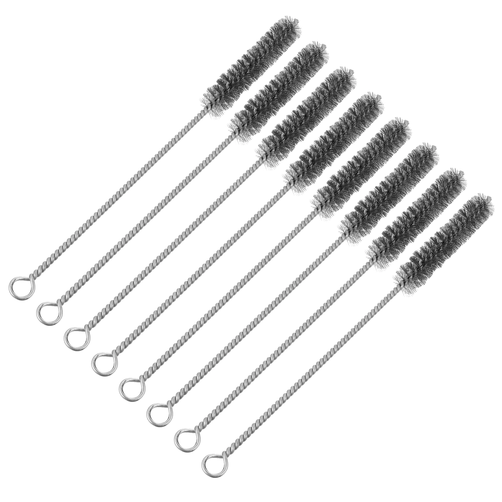 8pcs Sturdy Stainless Steel Wire Cleaning Brush Drain Cleaning Tool Tube Brushes