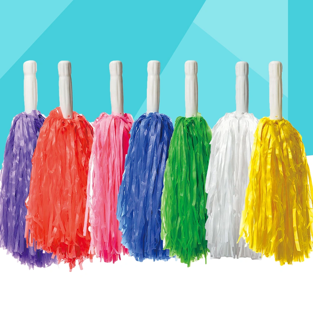 12pcs Cheerleading Pom Poms Sports Dancing Party Costume Fancy Dress Cheer Poms (Random Color)