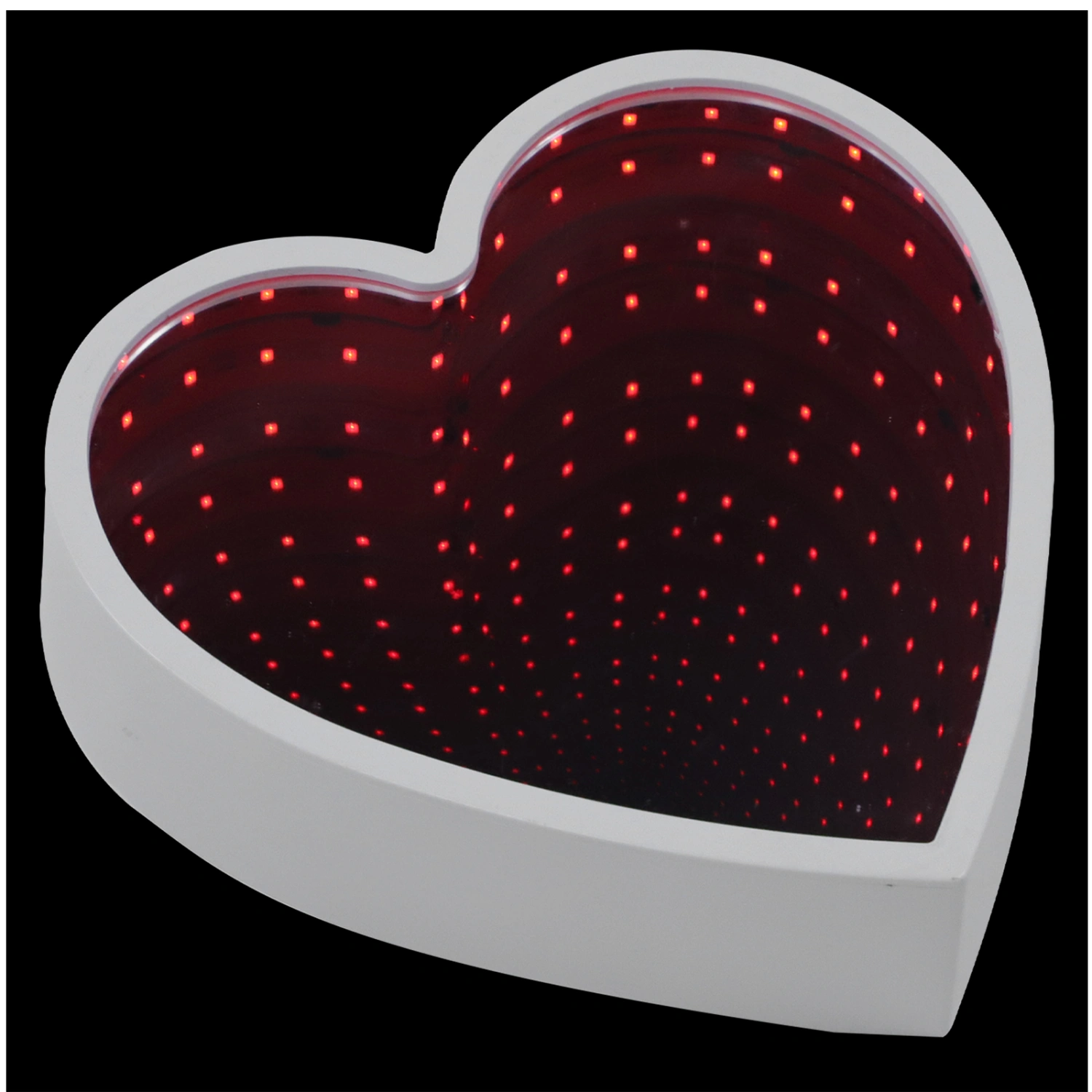 Desktop LED Night Light Valentine's Day Heart Modeling Light Tunnel Mirror Lamp