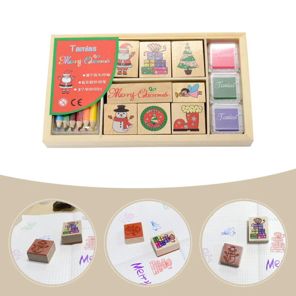 1 Set Merry Christmas Stamps Xmas Kids Seal Toy Xmas Gift Xmas Decorations