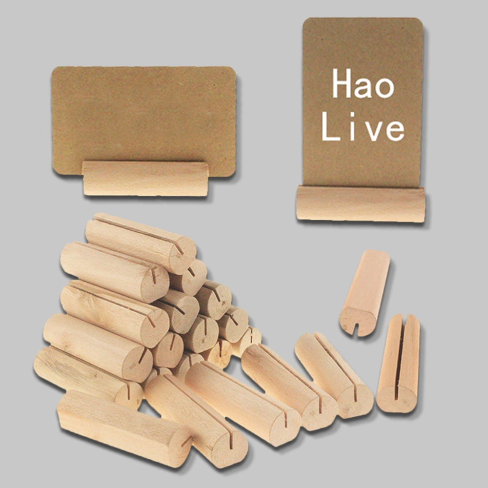 40pcs Business Cards Holder Wood Memo Clips Photo Picture Holder Clamps Stand