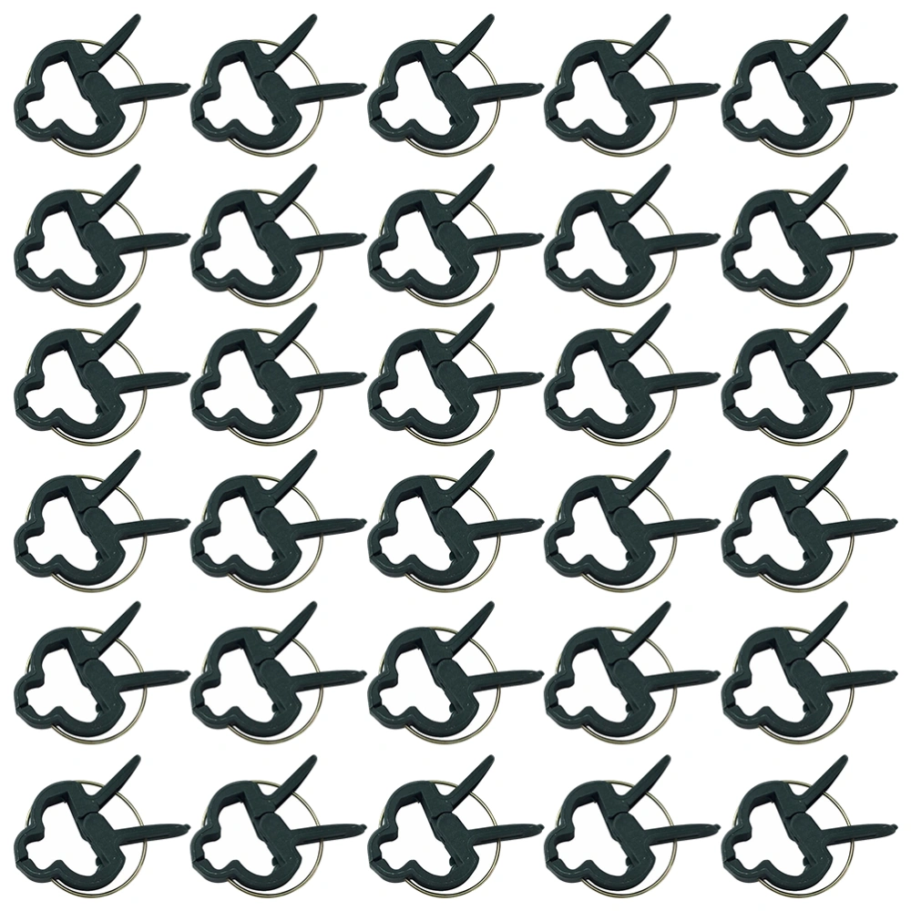 40pcs Plastic Plant Grafting Clips Sapling Grow Support Fixing Clips (Dark Green)