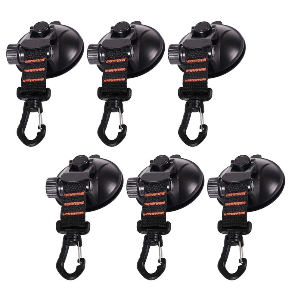 6Pcs Outdoor Camping Car Tent Fixing Hook Durable Canopy Car Window Suction Cup