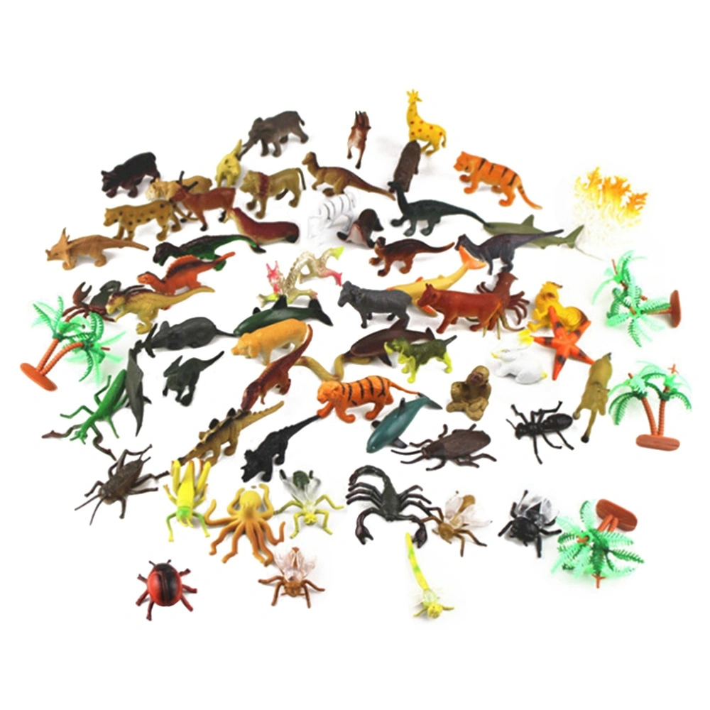 36pcs Realistic Dinosaur Insect Animal Toy Funny Plastic Simulation Figure Set Party Favors Gifts for Kids Children