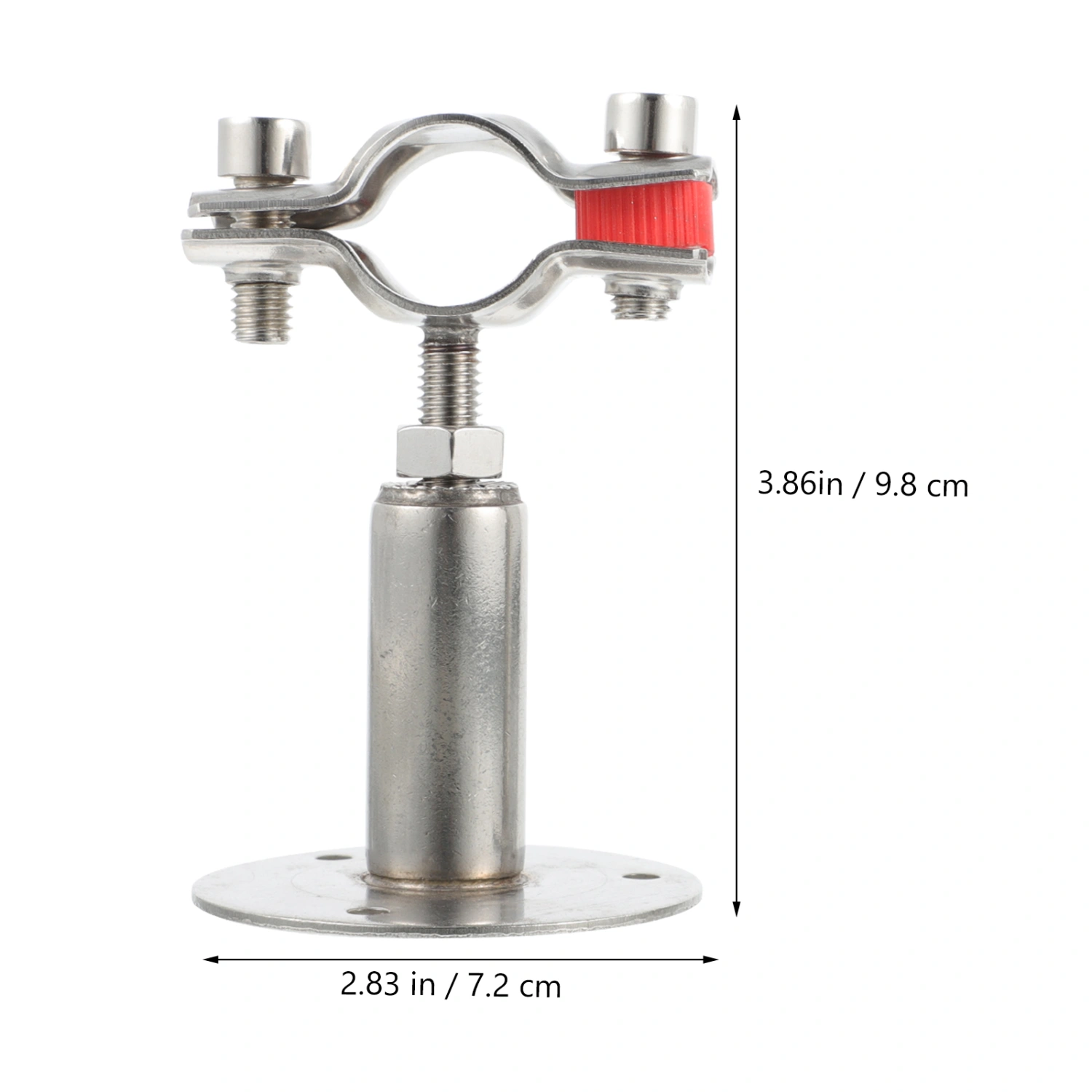 2pcs Adjustable Stainless Steel Hose Clamps Water Pipe Clips Tube Bracket Clamp