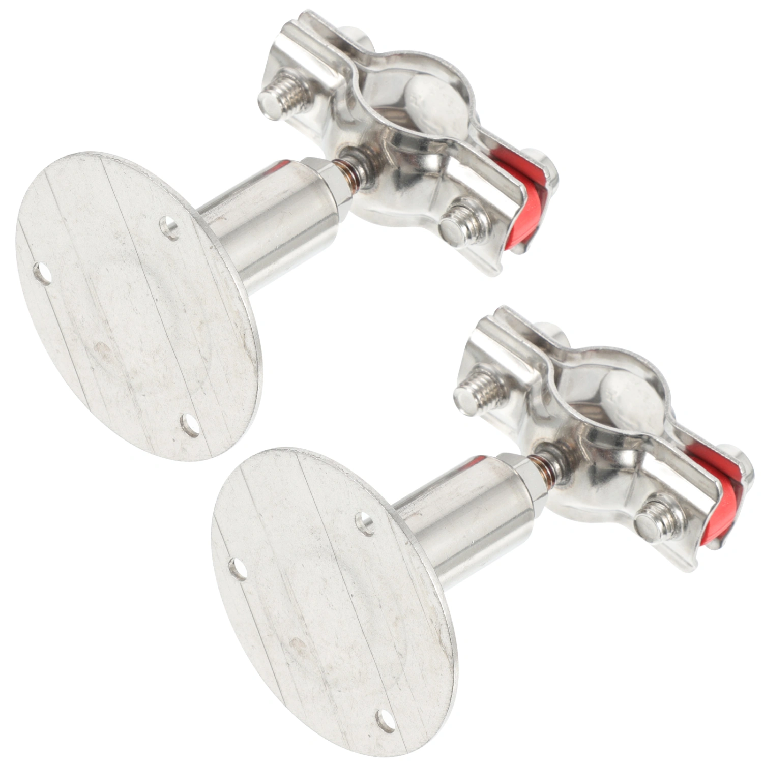 2pcs Adjustable Stainless Steel Hose Clamps Water Pipe Clips Tube Bracket Clamp