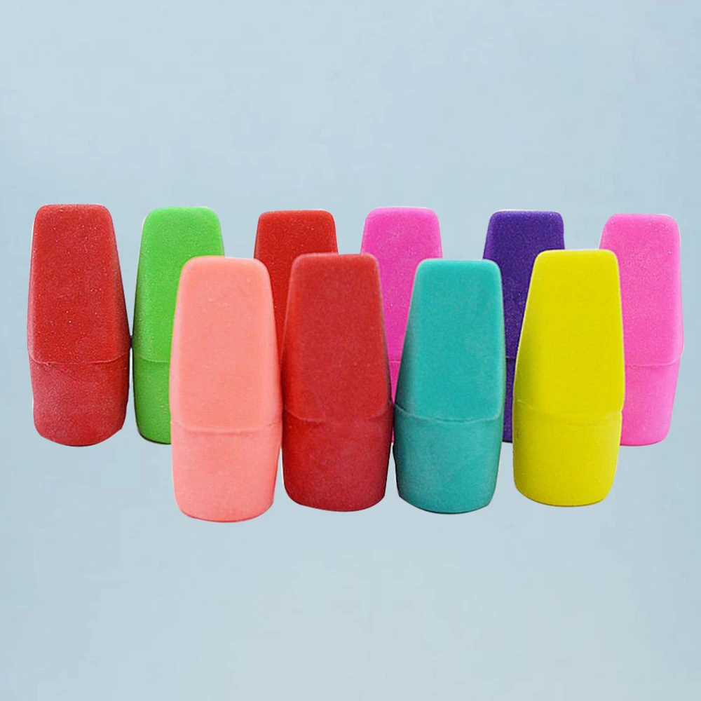 150PCS Pencil Head Eraser Plain Eraser Head Creative Eraser Students Stationery Gifts Random Color