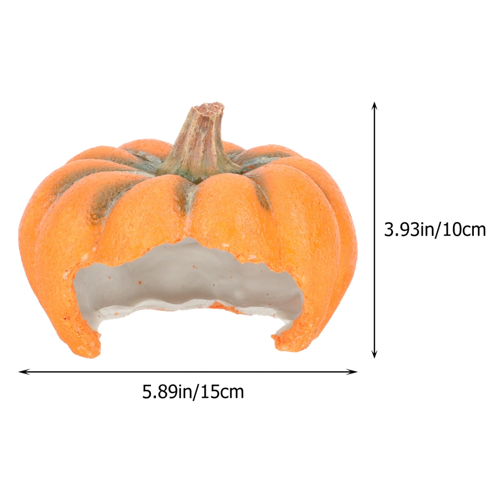 Pumpkin Shaped Fish Cave Resin Pumpkin Shrimp Cave Decorative Aquarium Cave