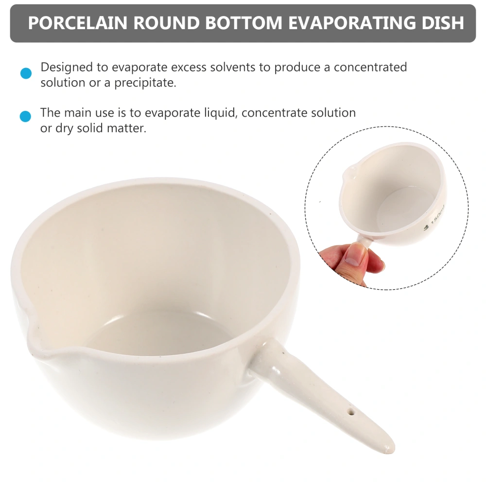 2pcs Round Evaporating Basin 150ML Mixing Dish Bowl with Handle Laboratory Equipment