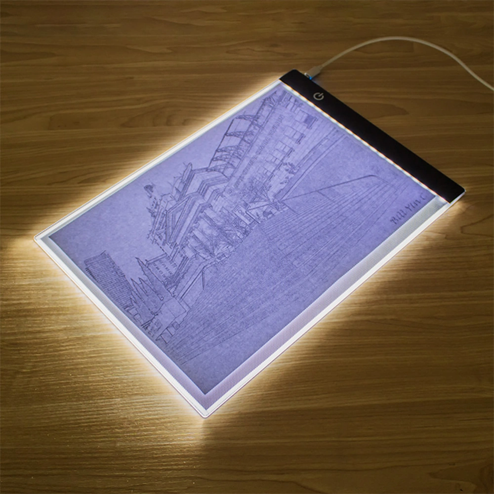 LED Copy Board LED Painting Drawing Board LED Copy Plate Through Writing Board (A5 Style 2, with 2m Cable)