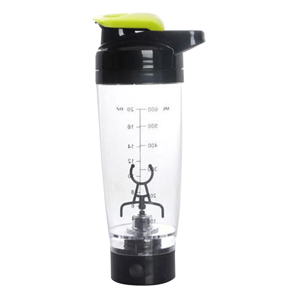 Protein Shaker Bottle Vortex Mixer Blender Battery Operated Portable Stirring Blender Cup 600ml (Green)